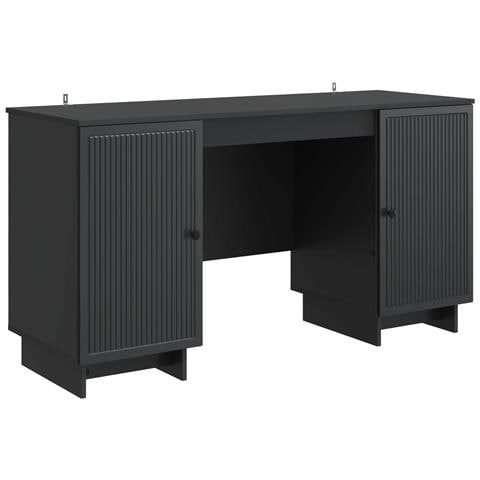 Scrivania Nero Legno ingegnerizzato 142,5 x 50 x 75 cm - Foto 1