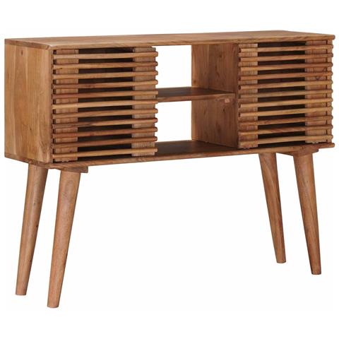 Tavolino fatto a mano Marrone Teak 100 x 30 x 75 cm - Foto 1
