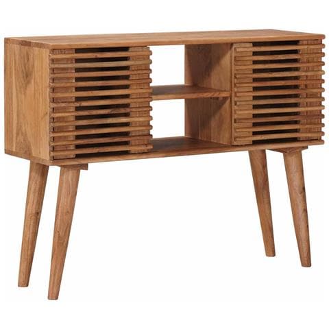 Tavolino fatto a mano Marrone Teak 100 x 30 x 75 cm - Foto 2
