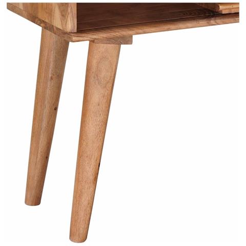 Tavolino fatto a mano Marrone Teak 100 x 30 x 75 cm - Foto 9