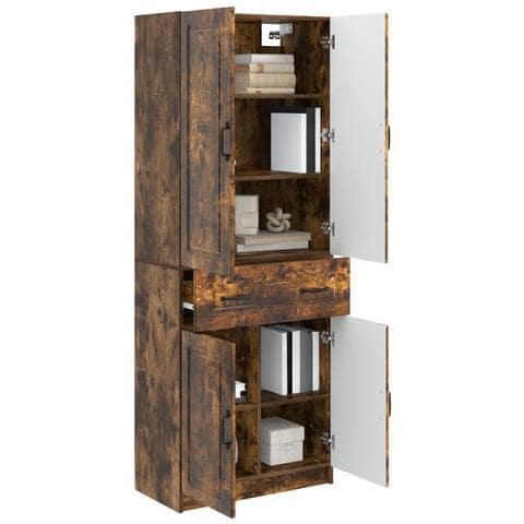 Set di armadi 2 pcs Rovere Fumo Legno ingegnerizzato - Foto 2