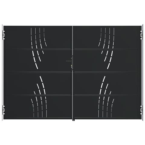 Cancello in acciaio nero opaco 3m NALI VELETA H. 200cm - Foto 2
