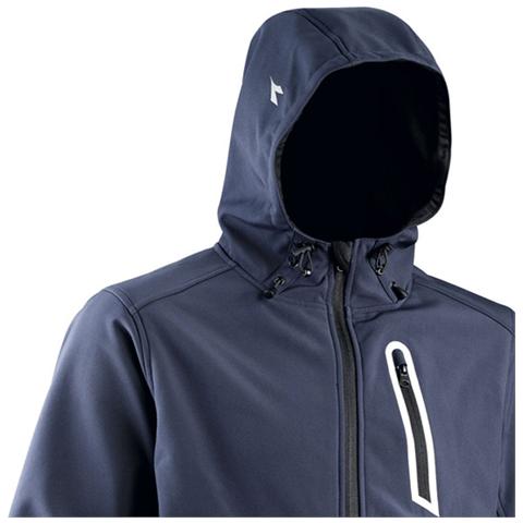 Giubbino DIadora in antivento colore blu tg M con zip e cappuccio - Foto 2