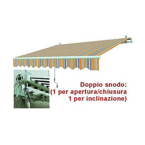 Tende Da Sole Avvolgibili A Sbraccio Colore Giallo Grigio Cm. 195x150 - Foto 1