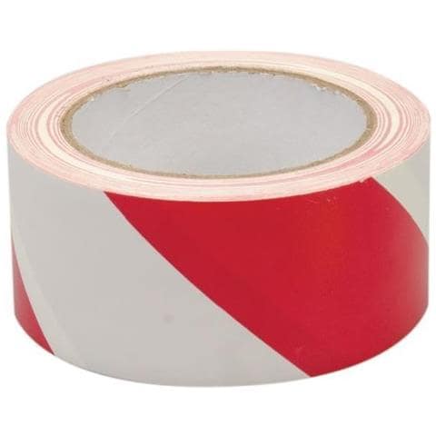 188781 Nastro Di Segnalazione 50 Mm X 33 M, Rosso / bianco - Foto 2