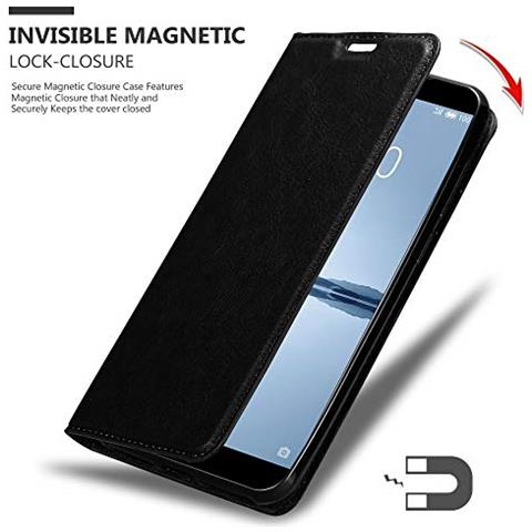 Custodia Compatibile Con Meizu 15 In Nero Di Notte - Coperchio Protettiva Con Chiusura Magnetica, Funzione Stand E Tasca Per Le Carte - Foto 8