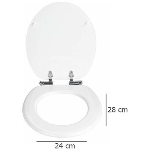 Wenko Il Migliore Idea Seduta Wc Urbino Bianco, Facile Chiudere, Mdf - Foto 8