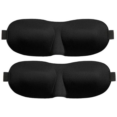 Mascherina Per Dormire 3d Confezione Da 2 Nero - Foto 1