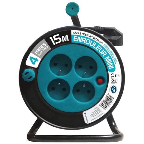 Mulinello Elettrico 3g 15m + 4 Prese T - Blu - Foto 1
