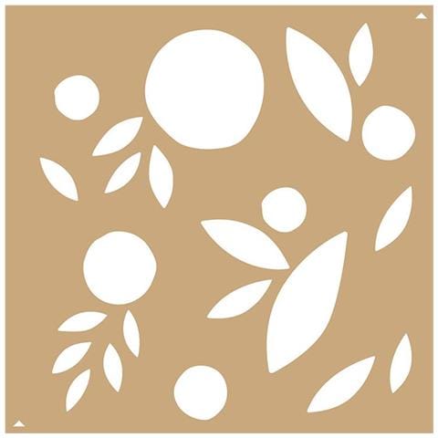 2 Stencil Kraft Pianta Astratta 20 X 20 Cm - Foto 1