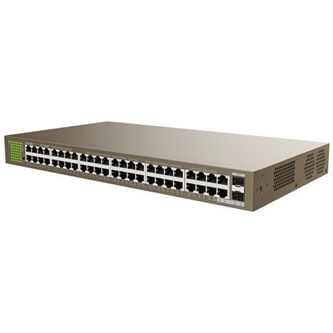 SWITCH TEG1050F 48P GIGABIT 10/100/1000 RJ45 +2 1000M SFP 1U 19-inch rack-mountable One-key VLAN - Foto 1