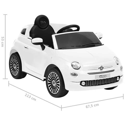 Auto Elettrica Per Bambini Fiat 500 Bianca - Foto 8