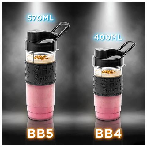 Bb4 Borraccia 400 Ml | Bottiglia Per Frullatore Senza Bpa | Compatibile Con Mixer Bl510 E Bl520 | Ideale Per Smoothie, Campeggio, Palestra, Escursioni - Foto 8