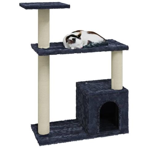 Albero Per Gatti Con Tiragraffi In Sisal Grigio Scuro 70 Cm - Foto 2