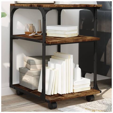 Supporto Stampante 3 Livelli Rovere Fumo 43x48x64cm Multistrato - Foto 1