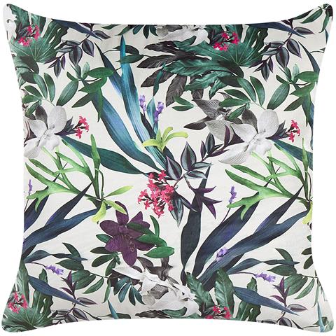 Cuscino Decorativo Gasteria Velluto 45 X 45 Cm Motivo Di Piante Verde - Foto 5