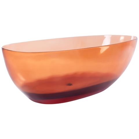 Vasca Da Bagno Freestanding Blancarena 170 X 78 Cm Rosso Chiaro - Foto 8