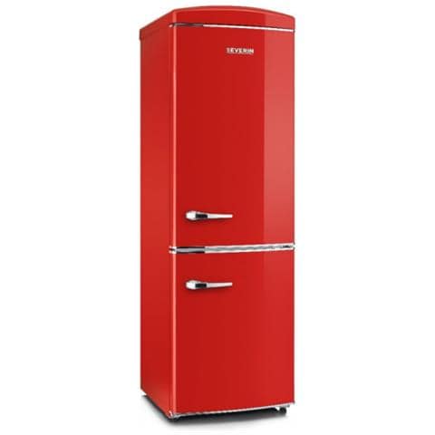 Rkg8997 Frigorifero Retrò Rosso Classe E (a++) Combinato Total No Frost Multi Airflow H. 194 - Foto 1