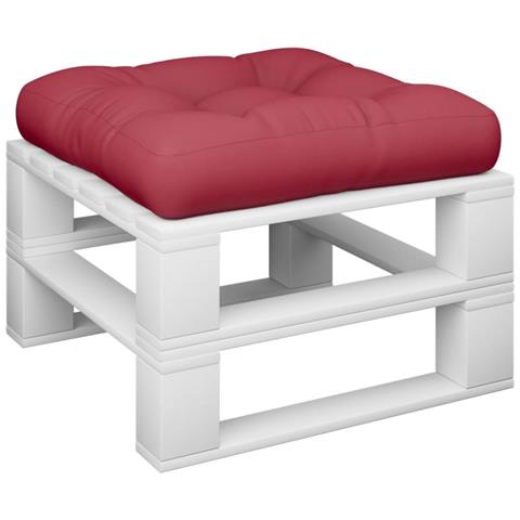 Cuscino Per Pallet Rosso Vino 50x50x12 Cm In Tessuto - Foto 3