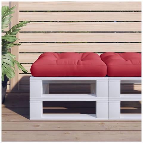 Cuscino Per Pallet Rosso Vino 50x50x12 Cm In Tessuto - Foto 1
