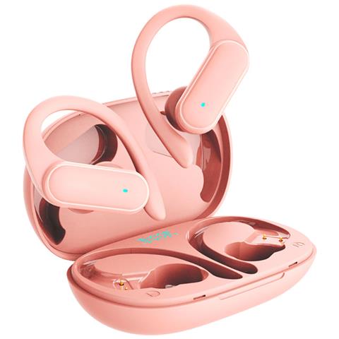 Auricolari Senza Fili Bluetooth 5.3 Tws Sport Usain Con Display A Led, Rosa - Foto 1