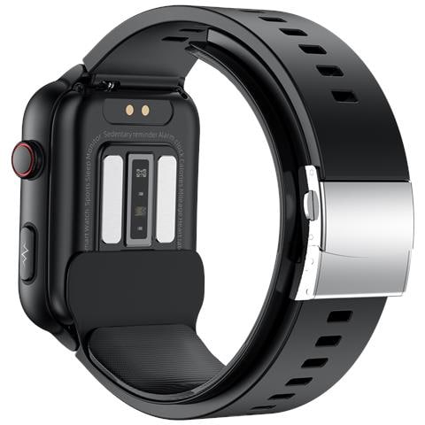 Smartwatch, Schermo Da 1,91 Pollici, Pressione Sanguigna, Frequenza Cardiaca, Ossigeno Nel Sangue Black - Foto 2