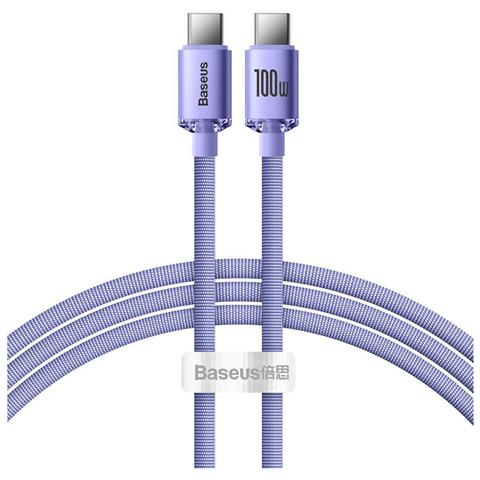 Cavo Di Ricarica E Sincronizzazione Da Usb-c A Usb-c Serie 100w Crystal Shine 1,2 M, Lavanda - Foto 1