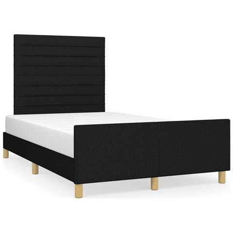 Giroletto Senza Materasso Nero 120x190 Cm In Tessuto - Foto 2