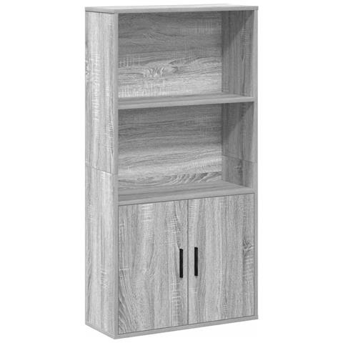 Libreria Grigio Sonoma 60x24x120 Cm In Truciolato - Foto 2