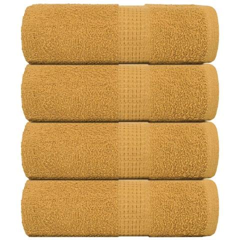 Asciugamani Ospiti 4 Pz Oro 30x50 Cm 360 G/m 100% Cotone - Foto 1