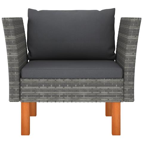 Divano Da Giardino In Polyrattan E Massello Di Eucalipto - Foto 1