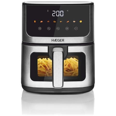 AF-D47.005A friggitrice Singolo 4,7 L Indipendente 1200 W Friggitrice ad aria calda Nero, Argento - Foto 1