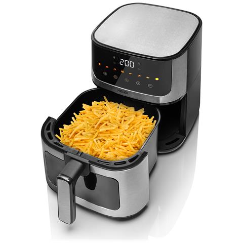 AF-D47.005A friggitrice Singolo 4,7 L Indipendente 1200 W Friggitrice ad aria calda Nero, Argento - Foto 3