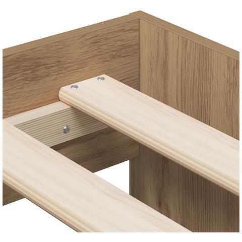 Letto Contenitore Quercia Artigianale 80x200 cm - Foto 9