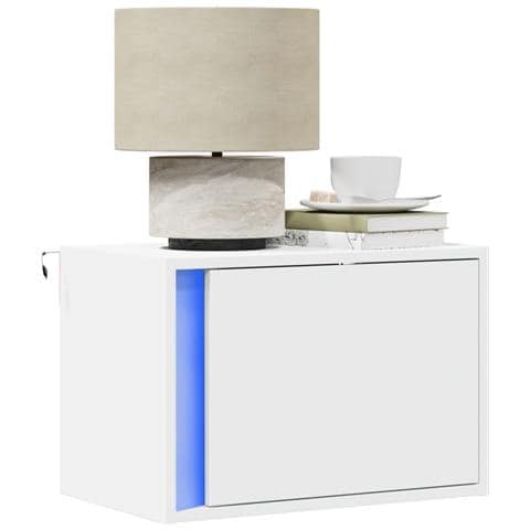 Comodino a Parete con Luci LED Bianco - Foto 2