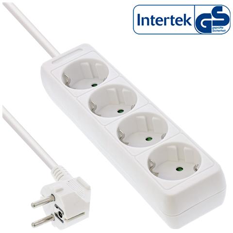 Multipresa 4x Shucko, cavo 3m bianco - Foto 1