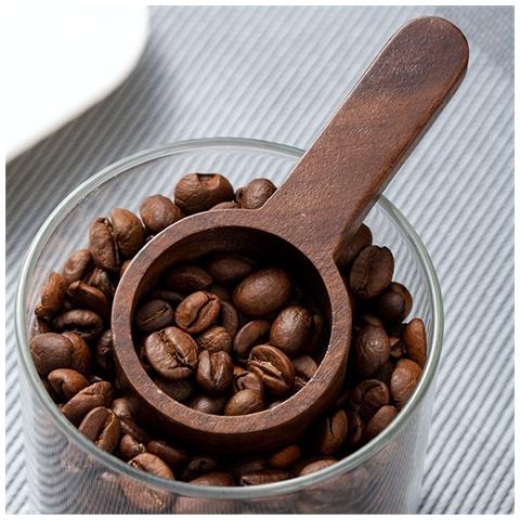 Cucchiaio Da Caffè Multifunzionale In Legno Di Noce Con Manico Corto E Cordino - Foto 3