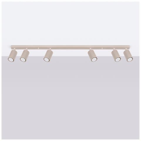 Lampada Da Soffitto Karbon 4 Taupe Sl. 1766 - Minimalist Lampada A Soffitto Talpa 16.5x117x6.5 Cm - Foto 2