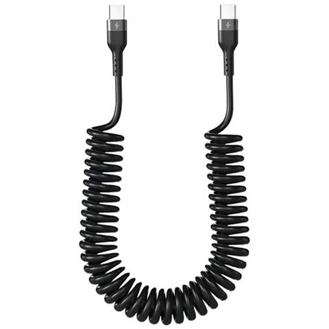 Cavo A Spirale Usb Type-c A Type-c Da 1.5m - Ricarica Rapida 5a, Compatibile Con Huawei, Apple, Android - Foto 1