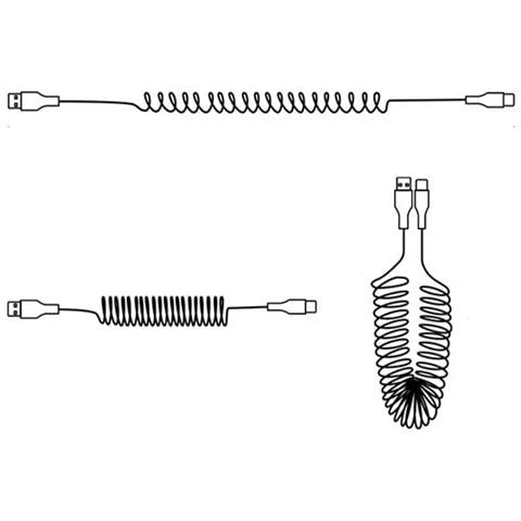 Cavo A Spirale Usb Type-c A Type-c Da 1.5m - Ricarica Rapida 5a, Compatibile Con Huawei, Apple, Android - Foto 2