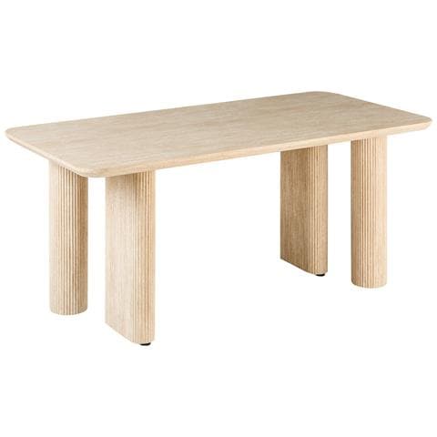 Tavolo Da Pranzo Barroy Effetto Travertino 180 Cm 90 Cm - Foto 2