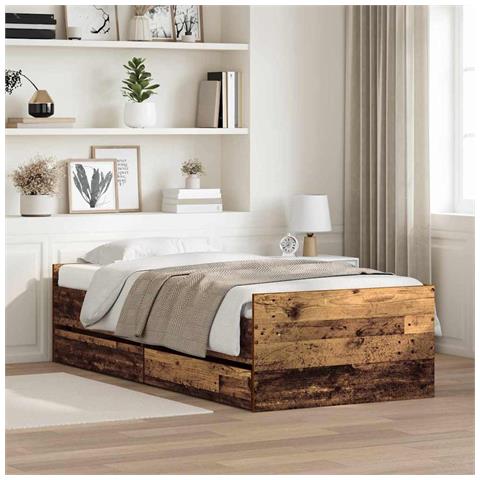 Struttura del letto Legno vecchio 90 x 200 cm Pino massello - Foto 2