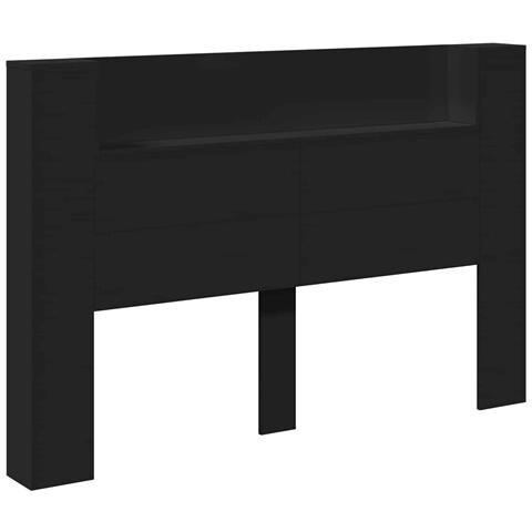 Testiera Nero 160 x 16,5 x 103,5 cm Legno multistrato - Foto 1