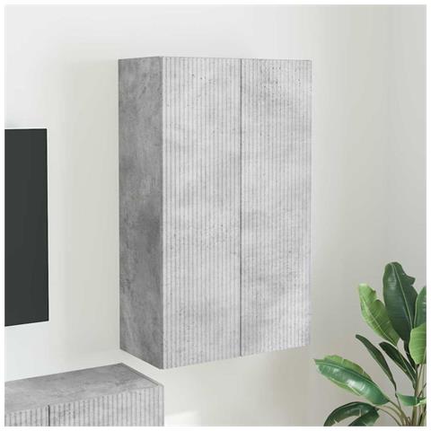 Mobile TV da parete Grigio cemento 59,5 x 31 x 100 cm - Foto 2