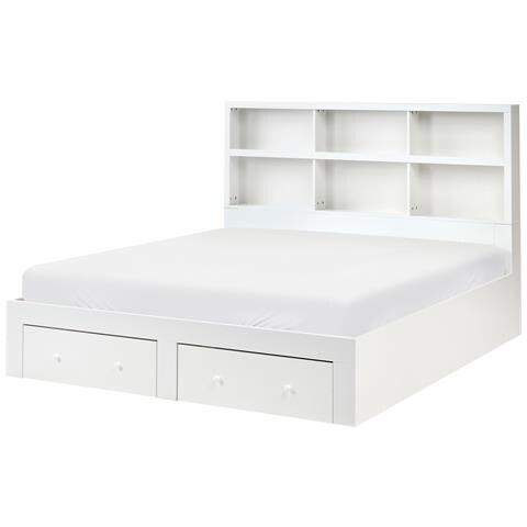 Letto Con Cassetti Contenitori Tarare 180 X 200 Cm Bianco - Foto 2