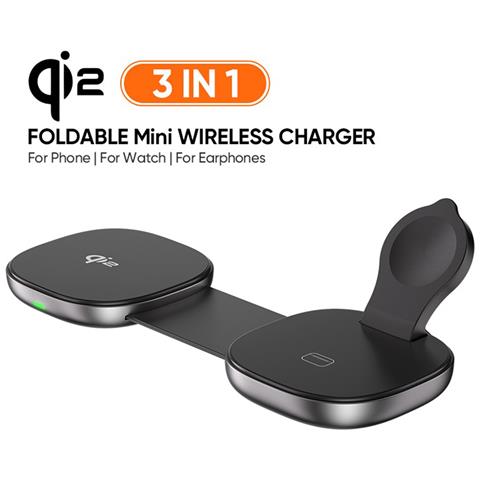 Super Mini Caricatore Wireless Quadrato 3-in-1 Qi2.0 - Stazione Di Ricarica Rapida - Foto 1