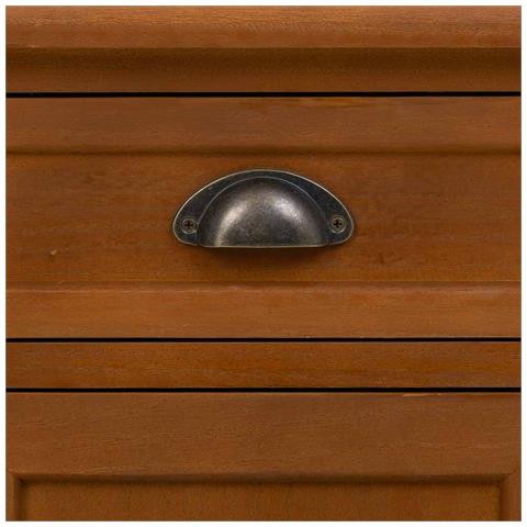 Comodino In Legno Con 1 Cassetto E 1 Porta Marrone 41,5x35x63 - Foto 8