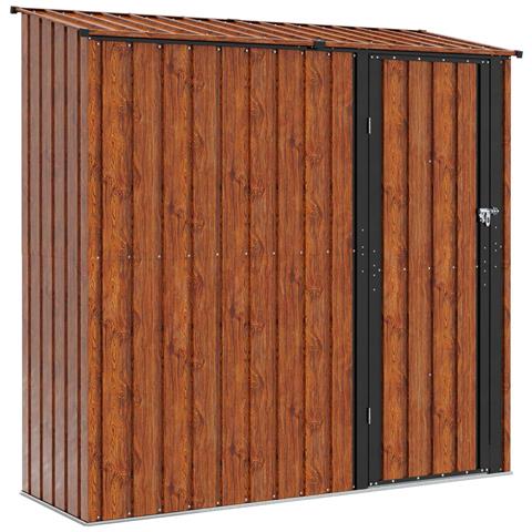 Casette da giardino Marrone 203,5 x 73 x 200 cm Metallo - Foto 1