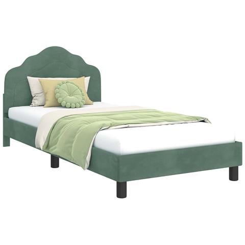 Struttura letto bambini con testata Verde Mare 80 x 200 cm - Foto 1