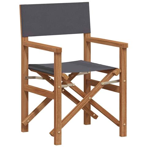 Sedia Direttore Pieghevole Grigio 55 x 54 x 85 cm - Foto 1